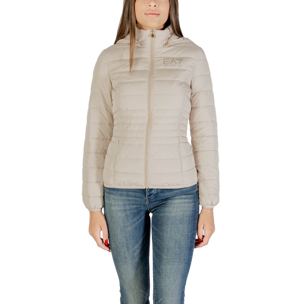 Beige Polyester Coat