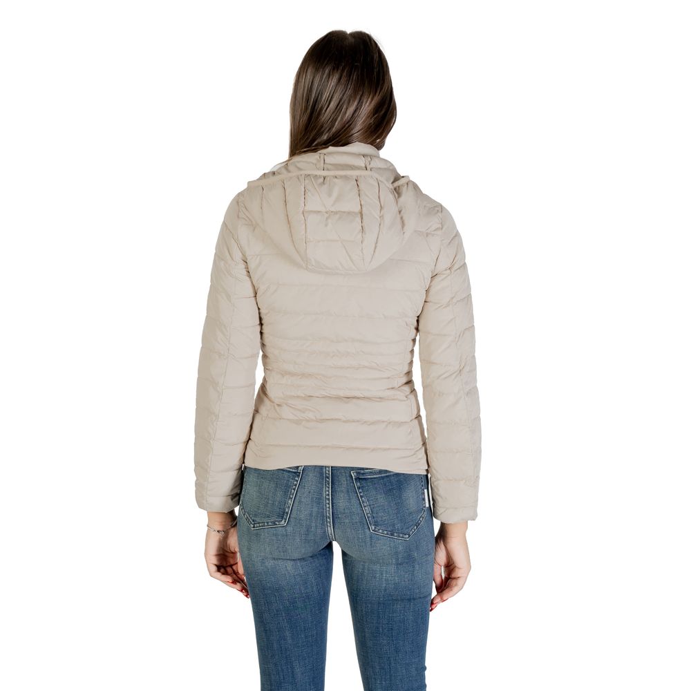 Beige Polyester Coat