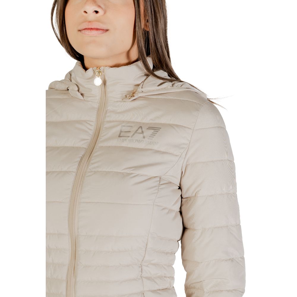 Beige Polyester Coat
