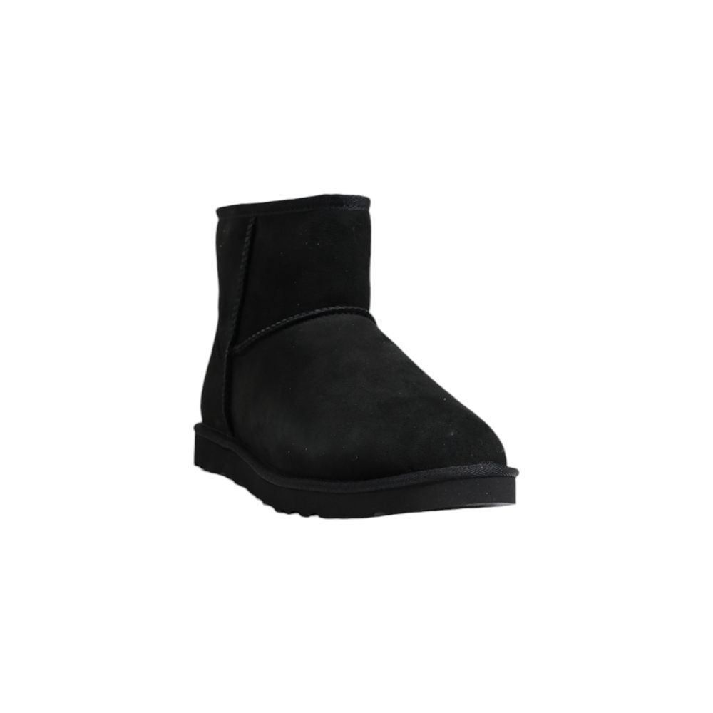 Black Suede Leather Ankle Boots