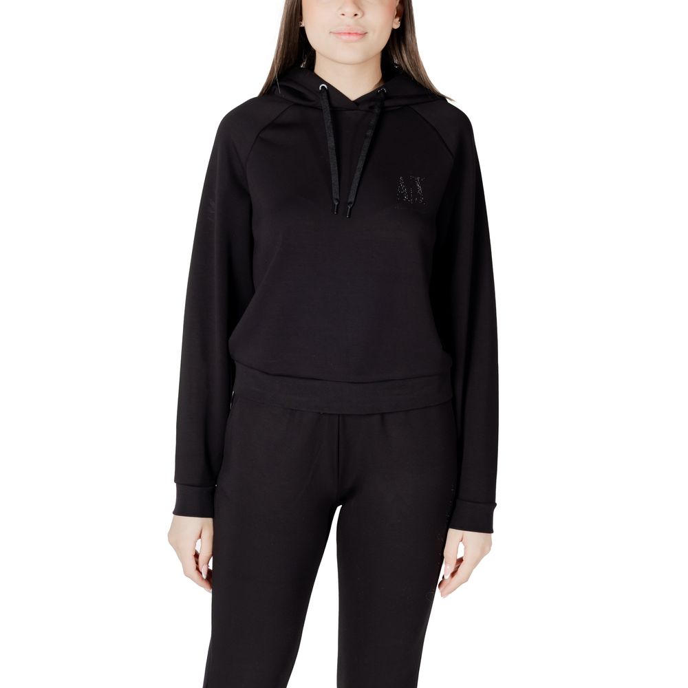 Black Viscose Hoodie