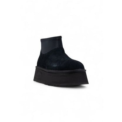 Black Suede Leather Ankle Boots