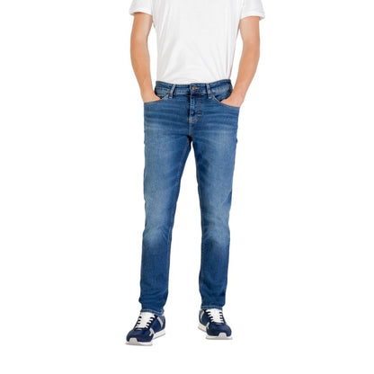 Blue Recycled Cotton Skinny Jeans