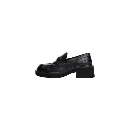 Black Leather High Heel Pumps