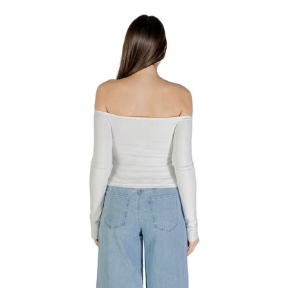 Cream Recycled Cotton Long Sleeve T-Shirt