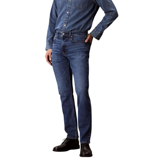 Blue Cotton Skinny Jeans