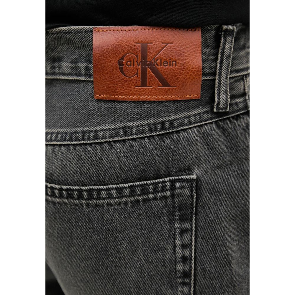 Black Cotton Relaxed Fit Jeans