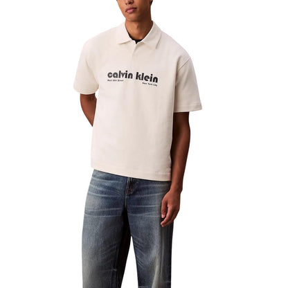 White Cotton Polo Shirt