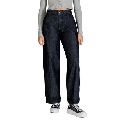 Blue Cotton Bootcut Jeans