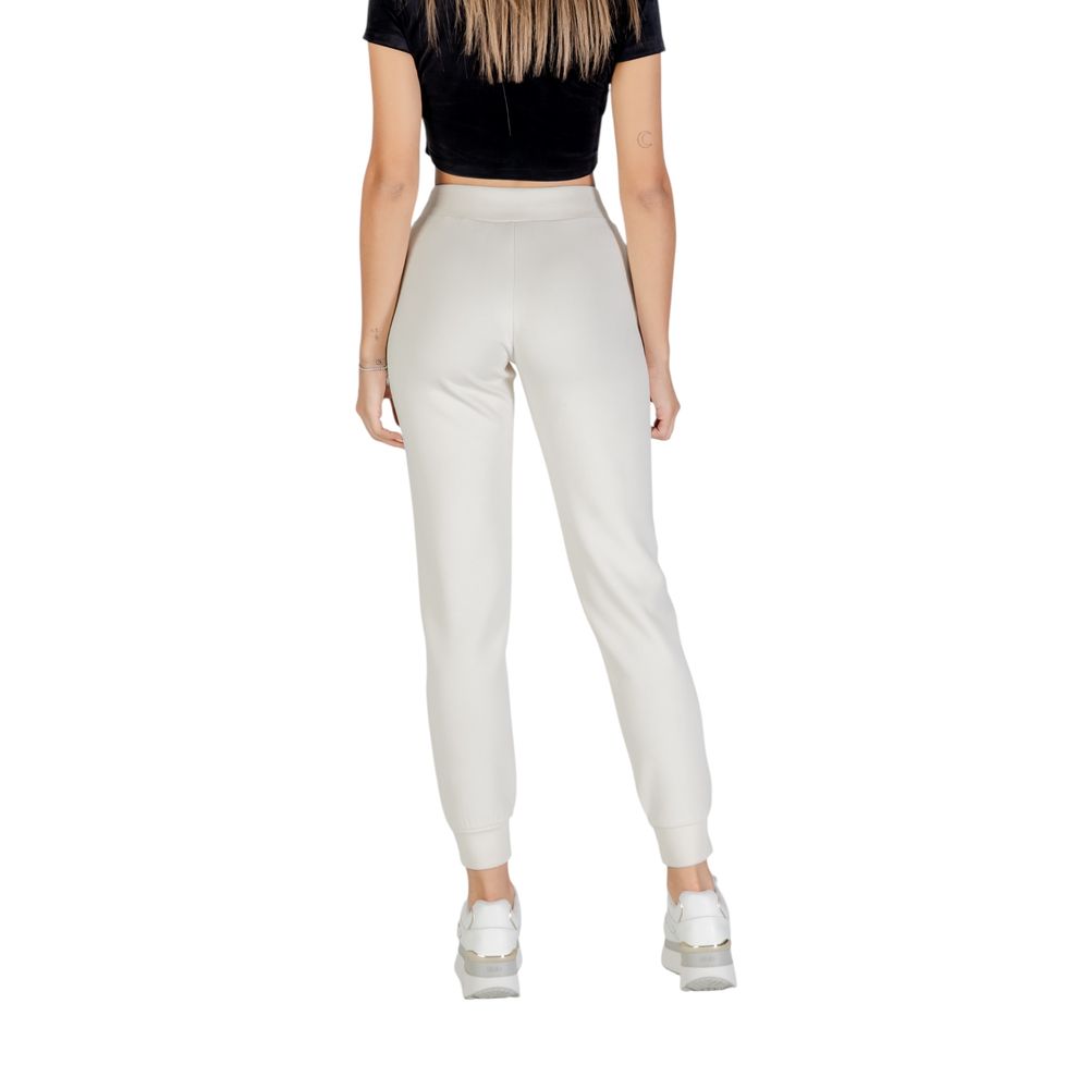 Cream Polyester Joggers (Workout Pants)