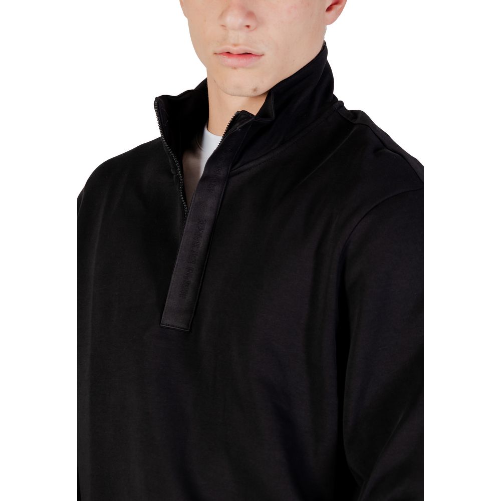 Black Cotton Sweatshirt