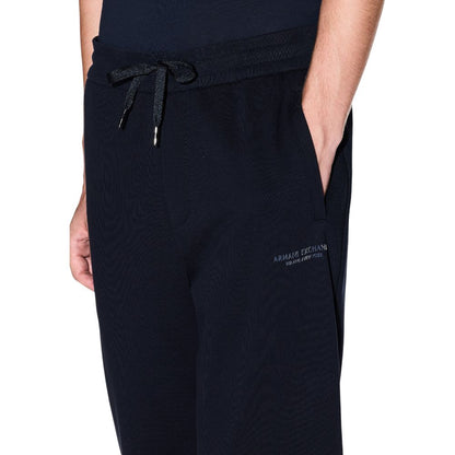 Blue Cotton Joggers (Workout Pants)