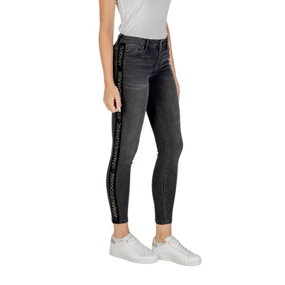 Black Cotton Skinny Jeans