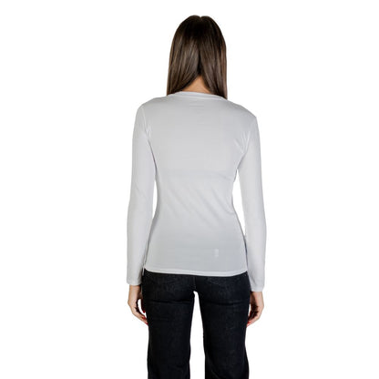 White Cotton Long Sleeve T-Shirt
