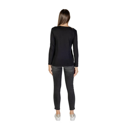 Black Cotton Long Sleeve T-Shirt
