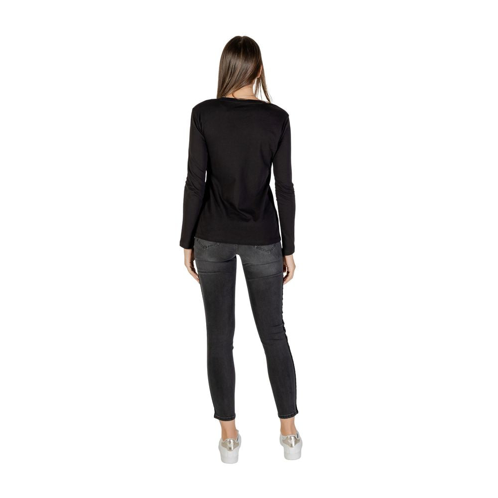 Bicolor Cotton Long Sleeve T-Shirt