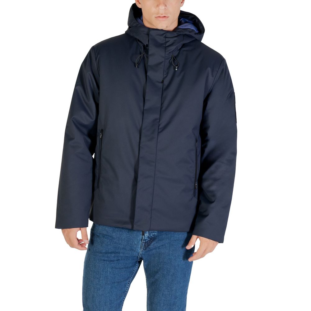 Blue Polyester Coat
