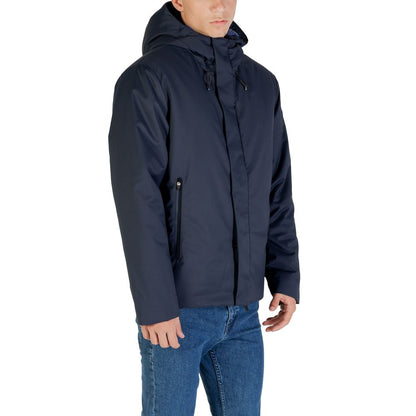 Blue Polyester Coat