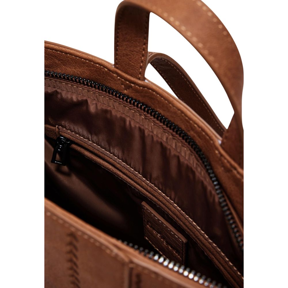 Brown Polyethylene Backpack