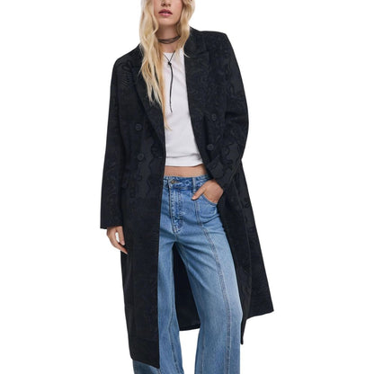 Black Polyester Coat