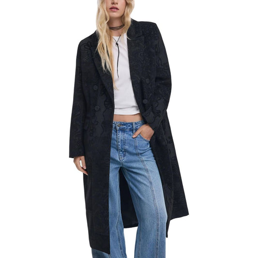 Black Polyester Coat