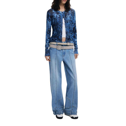 Blue Viscose Cardigan