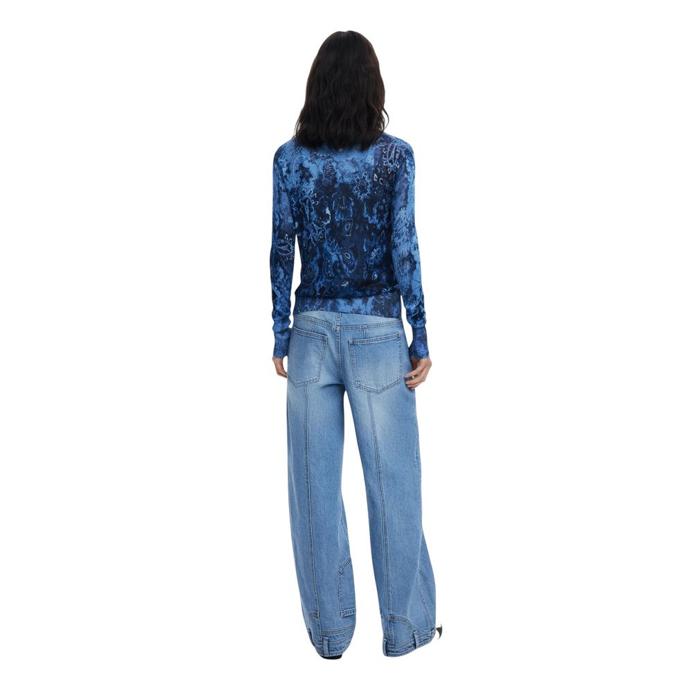 Blue Viscose Cardigan