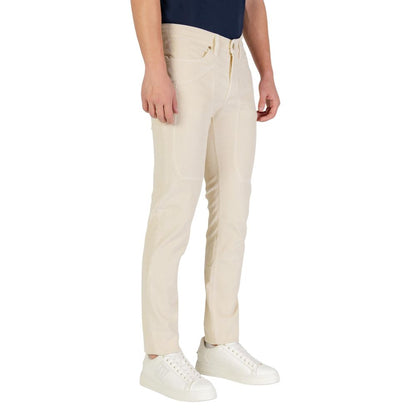 Cream Cotton Skinny Jeans