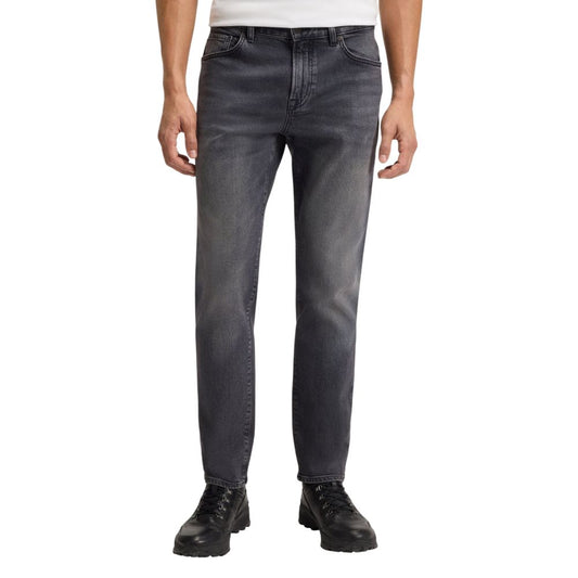 Gray Cotton Relaxed Fit Jeans