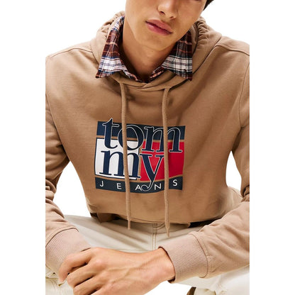 Beige Recycled Cotton Hoodie