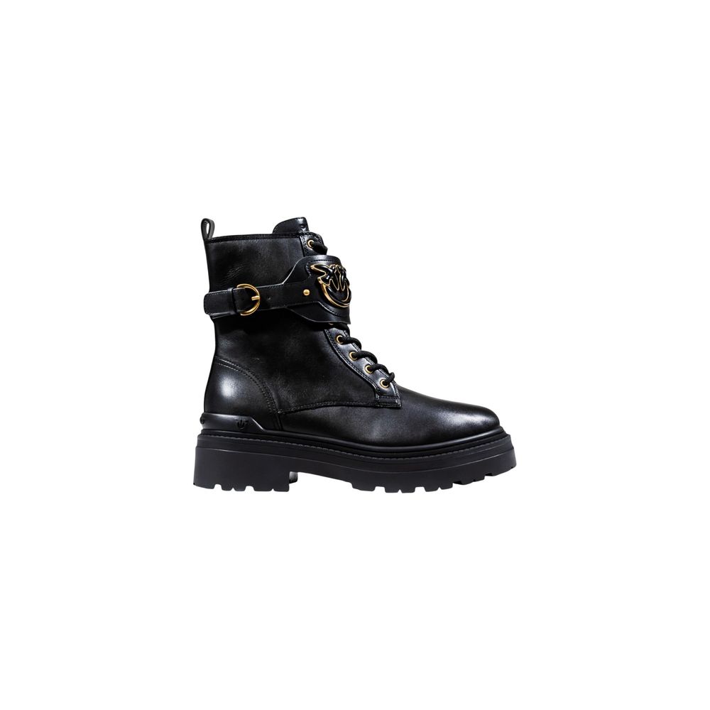 Black Leather Ankle Boots