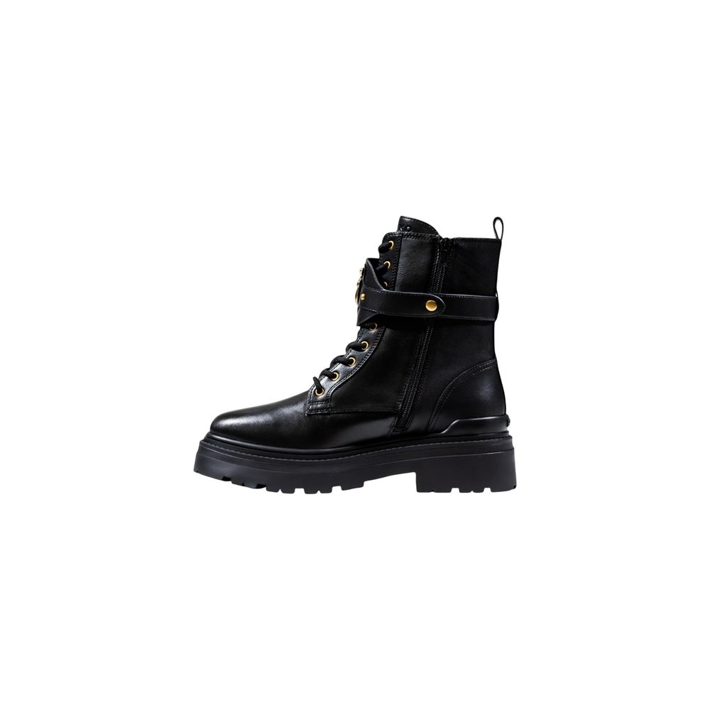 Black Leather Ankle Boots