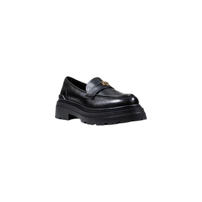 Black Leather Platform Pumps