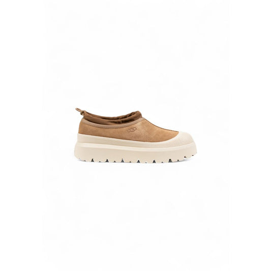 Beige Suede Leather Clogs