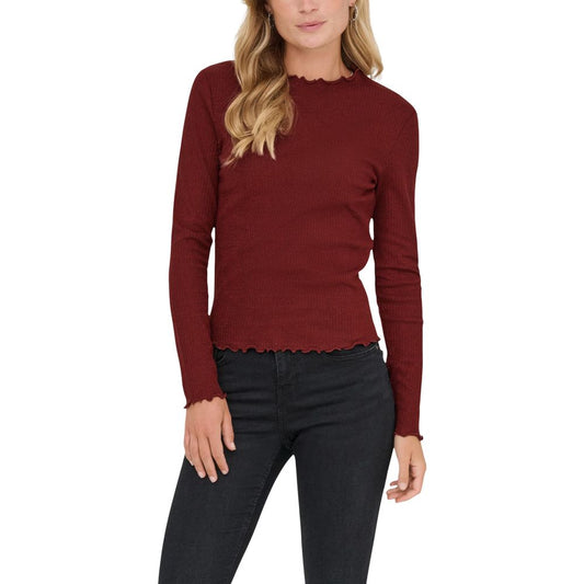 Red Organic Cotton Long Sleeve T-Shirt