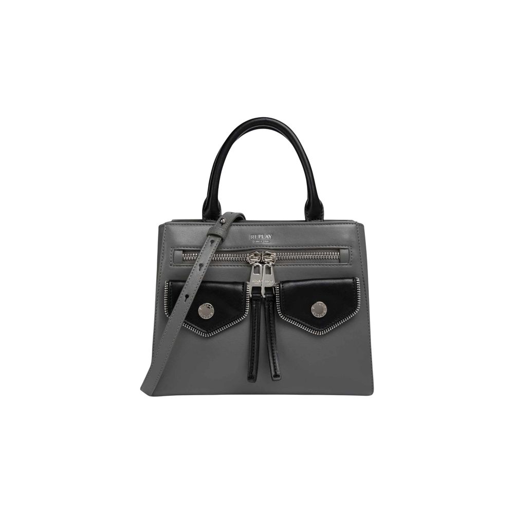 Bicolor Polyester Handbag