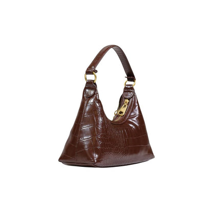Brown Polyester Handbag