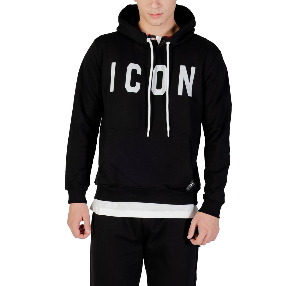 Black And White Cotton Hoodie