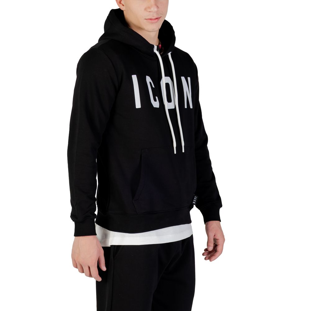 Black And White Cotton Hoodie