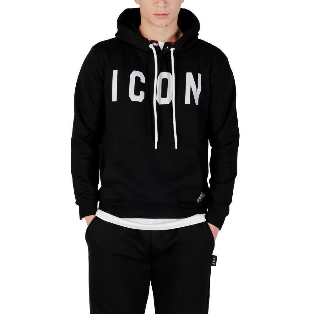 Black And White Cotton Hoodie