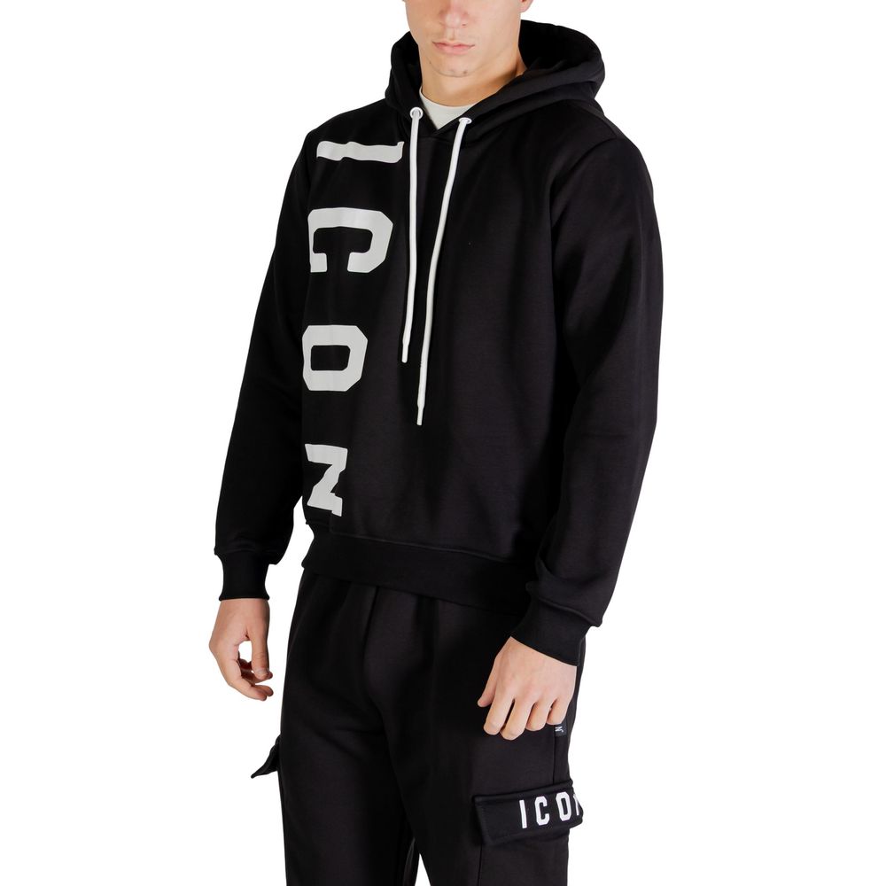 Black Cotton Hoodie