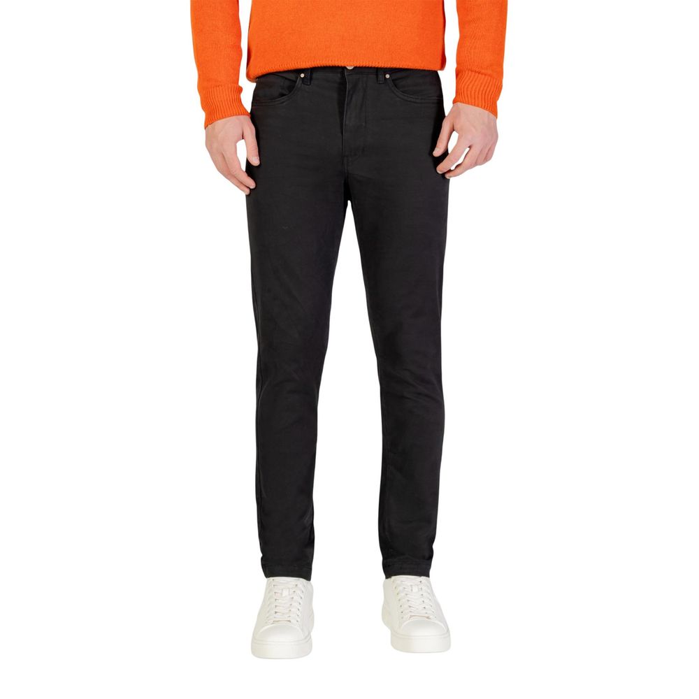 Gray Cotton Skinny Pants