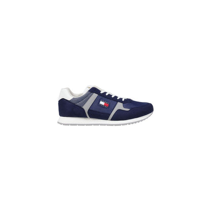 Blue Polyester Sneakers
