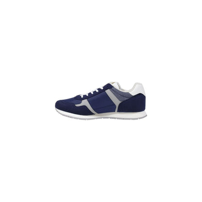 Blue Polyester Sneakers