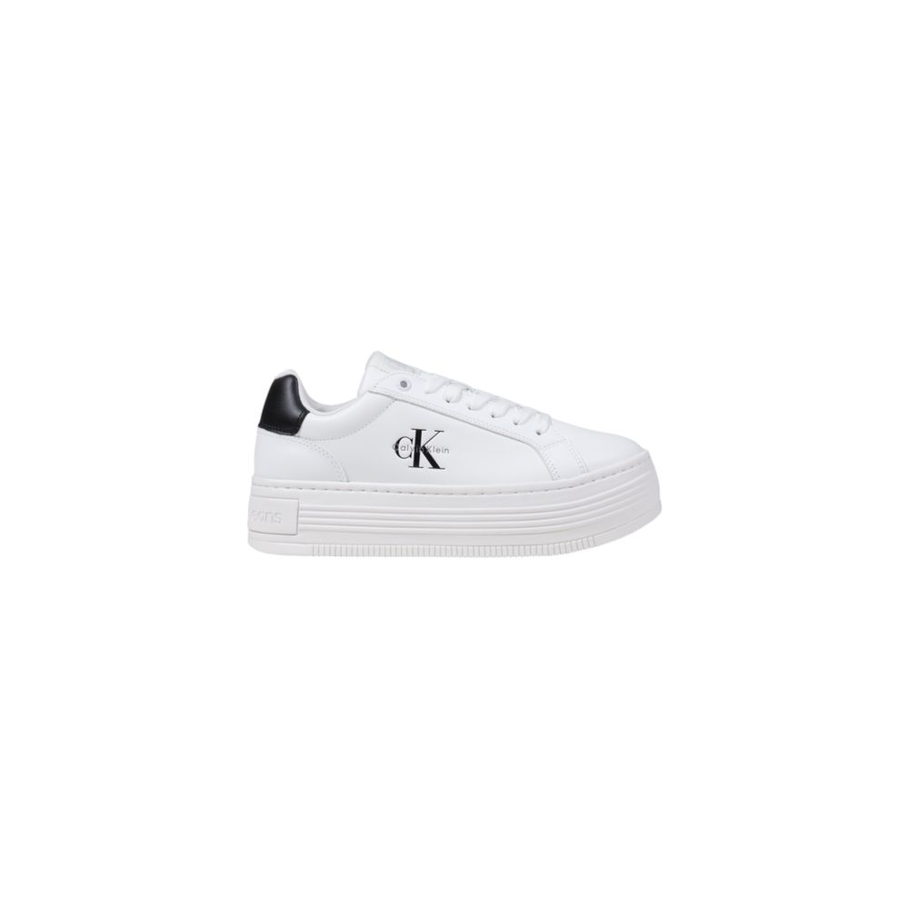 White Leather Low Top Sneakers