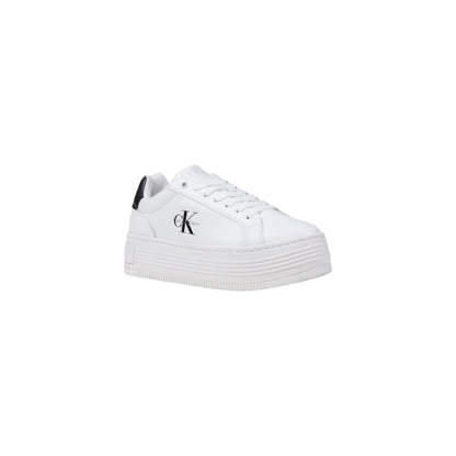 White Leather Low Top Sneakers