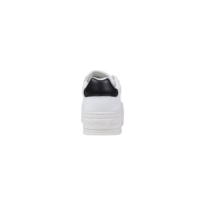 White Leather Low Top Sneakers