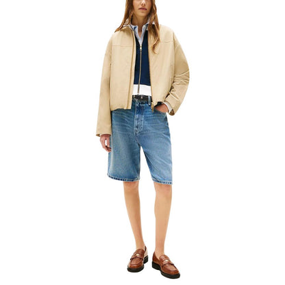 Beige Cotton Bomber