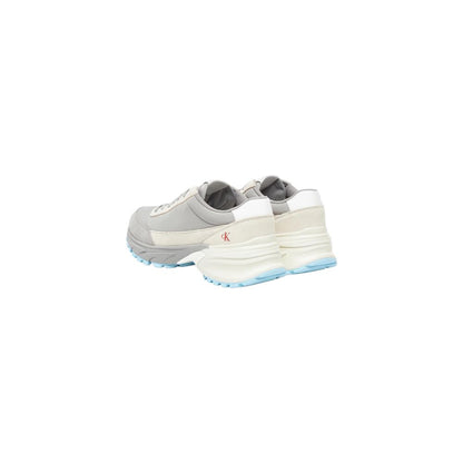 Gray Suede Leather Athletic Sneakers