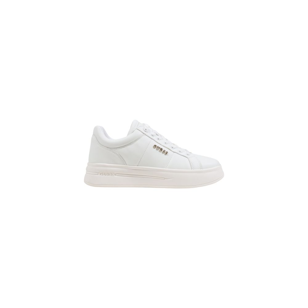 White Polyethylene Platform Sneakers